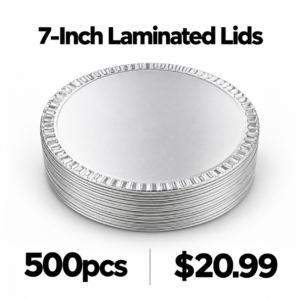 7 inch laminated lids stack