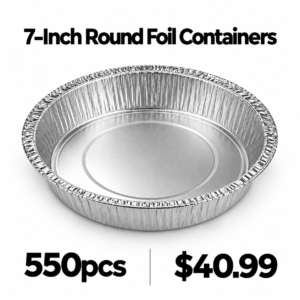 7 inch round foil containers
