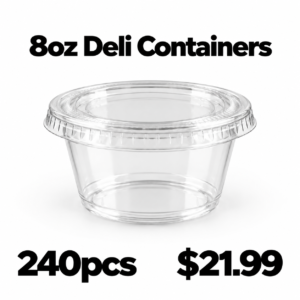 8oz deli containers product banner