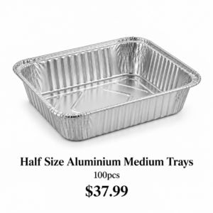 half size aluminum foil tray advertisement