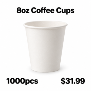 minimal 8oz coffee cup ad