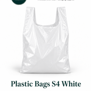 minimalist white plastic bag product poster