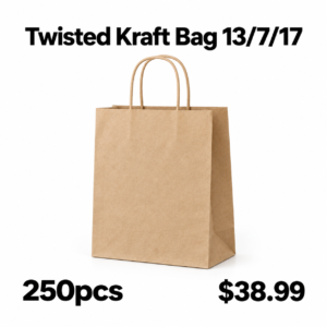 twisted kraft bag product ad